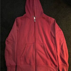Red Zip-Up Hoodie